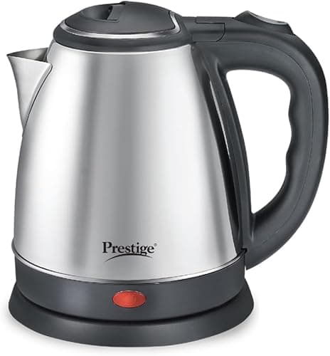 Prestige PKOSS 1.5L 1350W Stainless Steel Electric Kettle with Auto Cut-Off (Black)