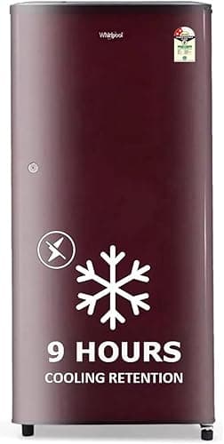Whirlpool 184 L 2 Star Direct-Cool Single Door Refrigerator (205 WDE CLS 2S, Sherry Wine Red, 2026)