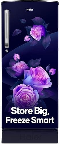 Haier 205L 5 Star Direct Cool Single Door Refrigerator with Inverter Compressor (HED-215MRB-N, Marine Rose)