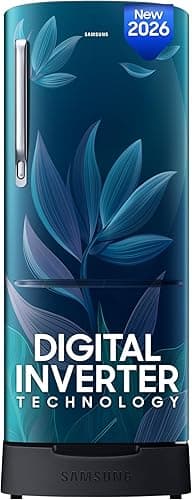 Samsung 183 L 4 Star Digital Inverter Direct-Cool Single Door Refrigerator (RR20H28249U/NL, Paradise Bloom Blue, 2026)