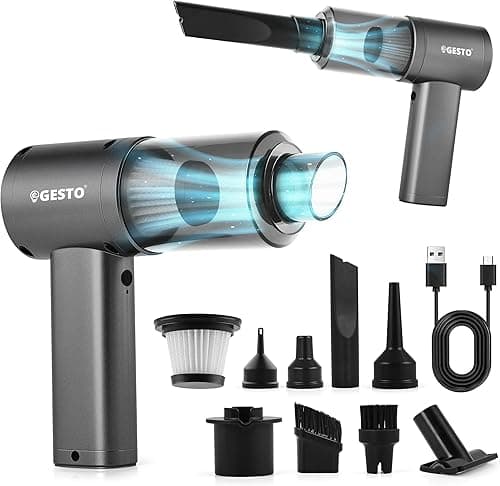 Gesto 3-in-1 Portable Car Vacuum Cleaner, Air Duster & Inflator 70W Cordless