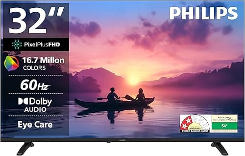 Philips 80 cm (32 inch) Mirage Series Borderless HD Smart LED Google TV (32PFT6130/94)