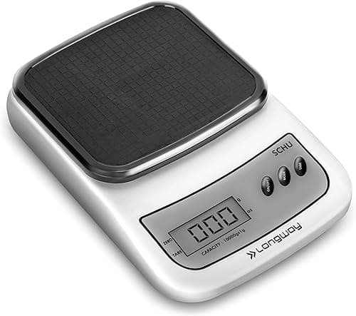 Longway LWKWS01 Digital Kitchen Weighing Scale 10kg with Backlit LCD (Gray)