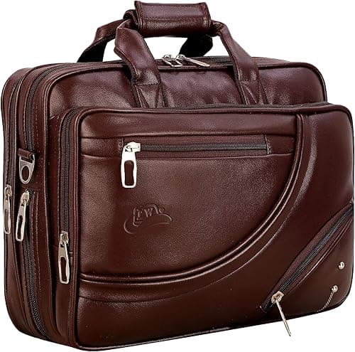 Leather World Vegan Leather Office Briefcase