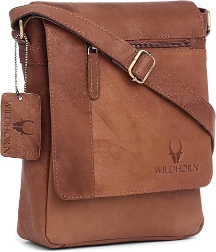 Leather Sling Messenger Bag for Men — Multipurpose Crossbody Travel Bag