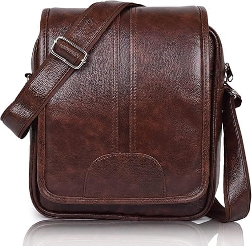 PU Leather Sling Bag for Men & Women — 7L Crossbody Shoulder Messenger Bag
